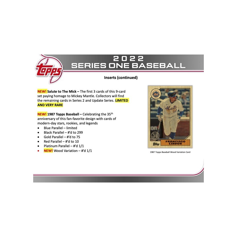 Amazon.com: 2022 Topps Series 1 Baseball 24 Pack Retail Box