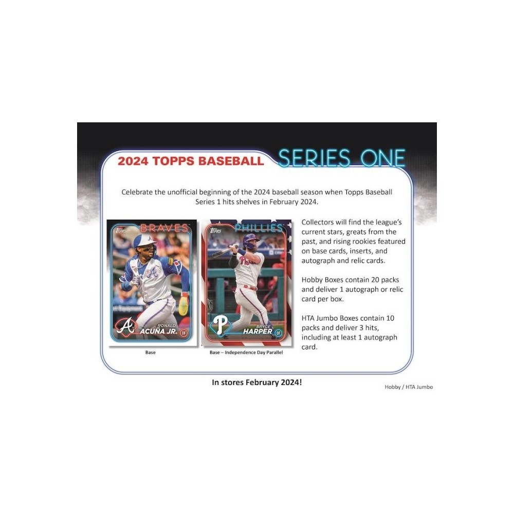 2024 Topps Series 1 Baseball Hobby Jumbo 6Box Case Pick Your Team