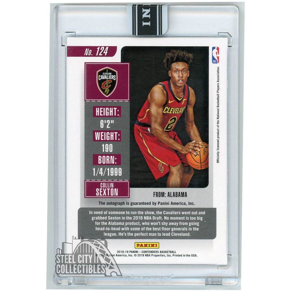Collin Sexton 2018-19 Panini Contenders Rookie Ticket Cracked Ice