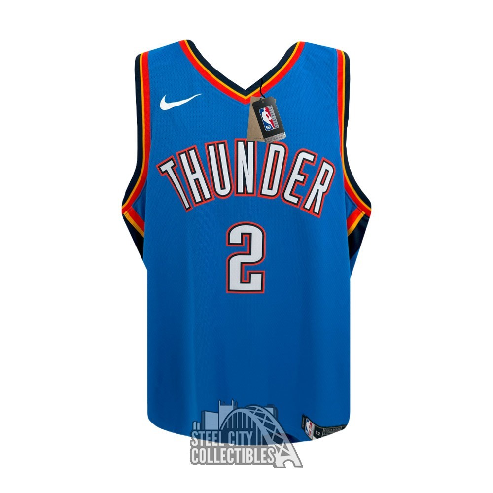 Shai Gilgeous-Alexander Autographed Oklahoma City Thunder Blue