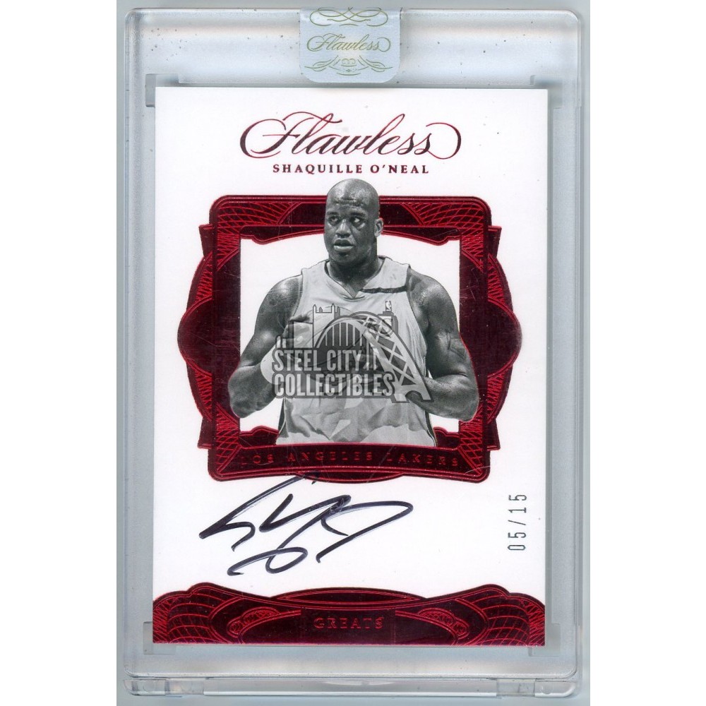 Shaquille O'Neal 2016-17 Panini Flawless Greats Ruby Autograph Shaquille O'Neal 2016-17 Panini Flawless Greats Ruby Autograph