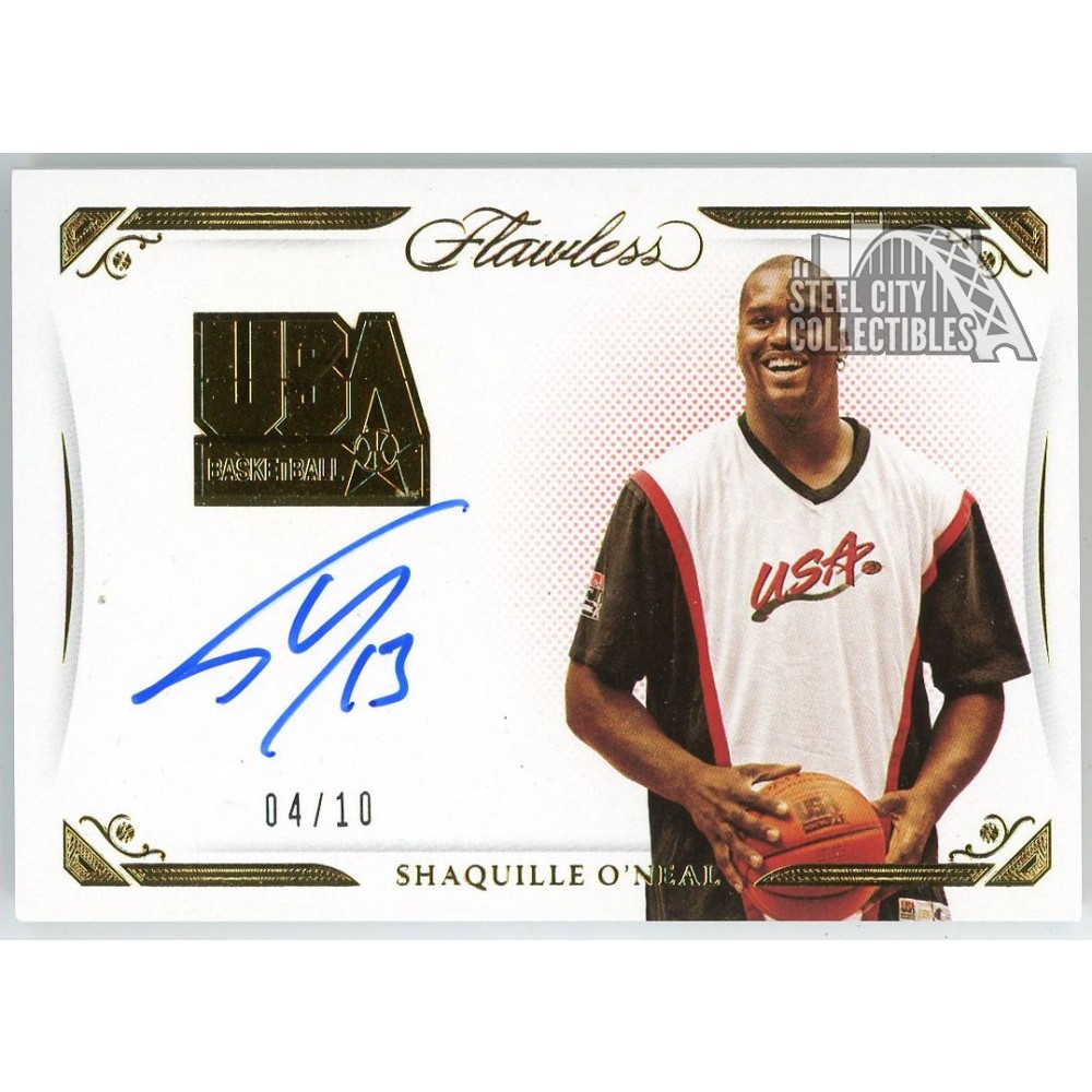 その他 NBA Autograph Card Shaquille O'neal Shaquille O'Neal 2020-21 Panini Flawless USA Gold Autograph Card