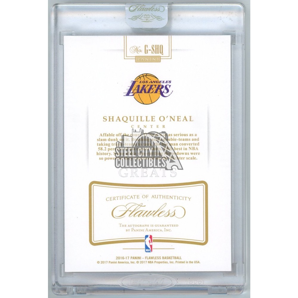 Shaquille O'Neal 2016-17 Panini Flawless Greats Ruby Autograph