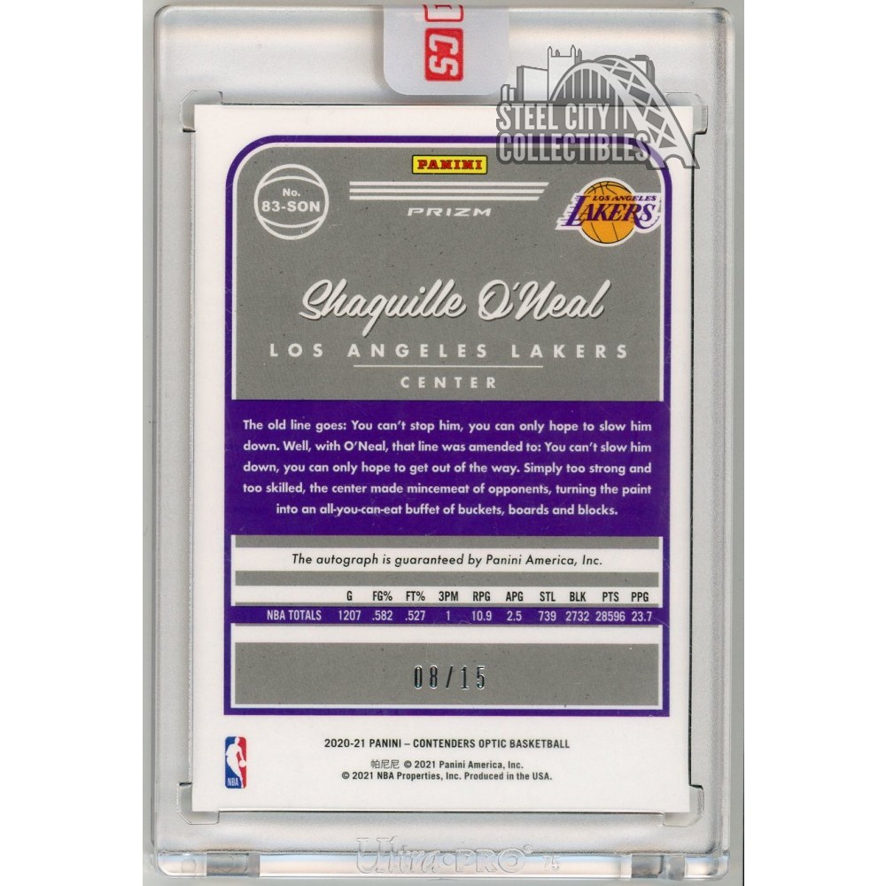 Shaquille O'Neal 2020-21 Panini Contenders Optic Orange Prizm Auto