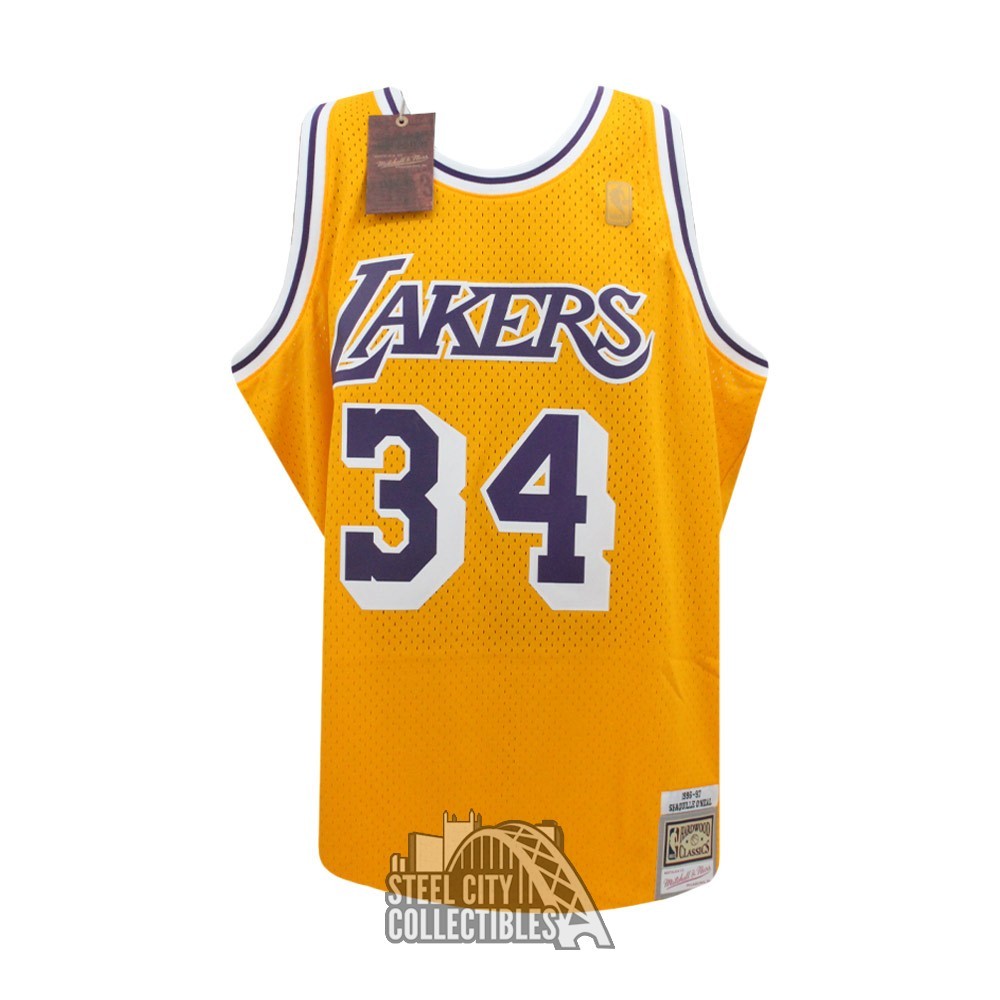 Shaquille O'Neal Autographed Los Angeles Gold Authentic Basketball Jersey - BAS (L)
