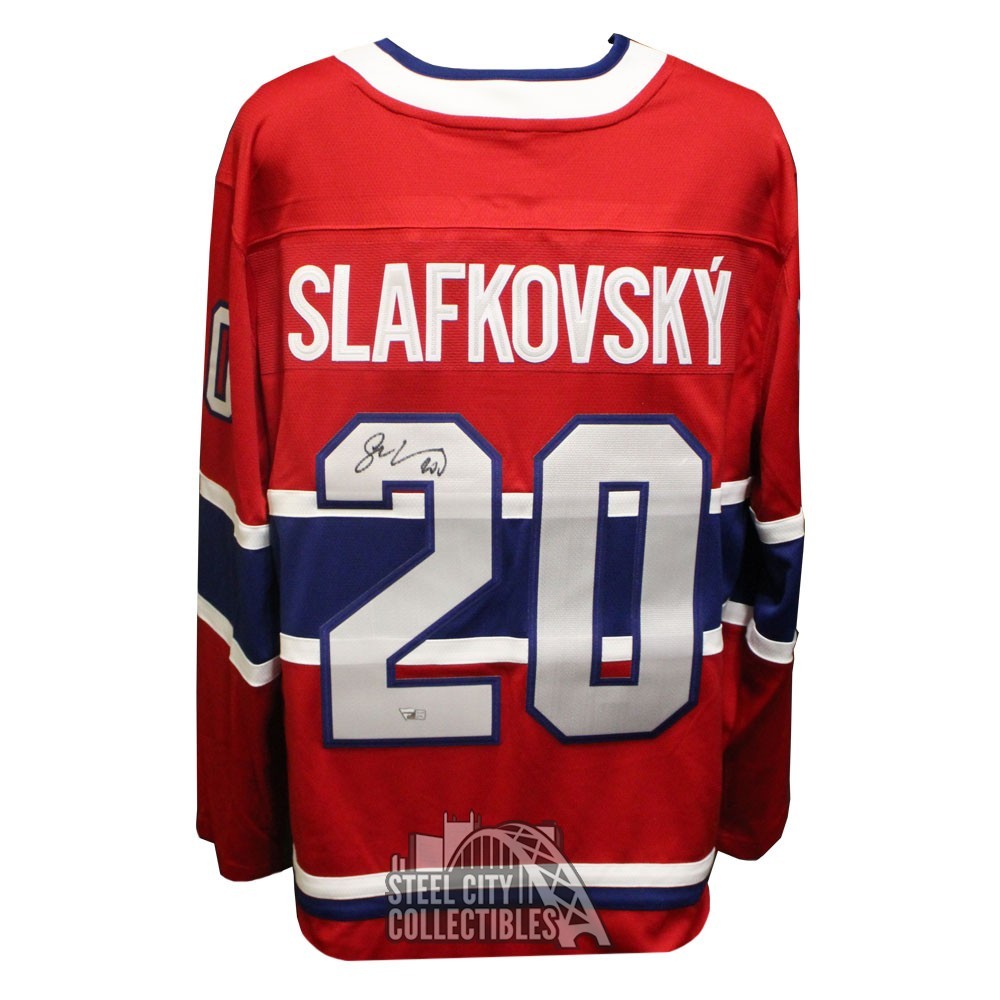 Juraj Slafkovsky Autographed Montreal Fanatics Hockey Jersey Fanatics