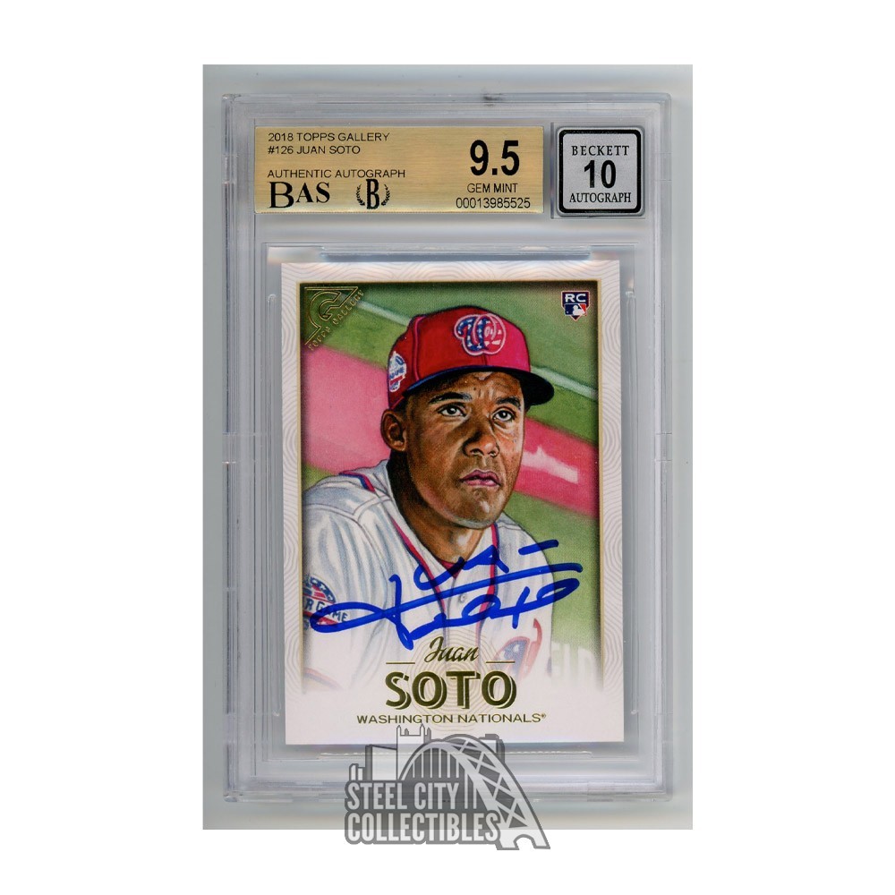Juan Soto 2018 Topps Gallery Autograph Rookie Card 126 BGS 9.5 BAS 10