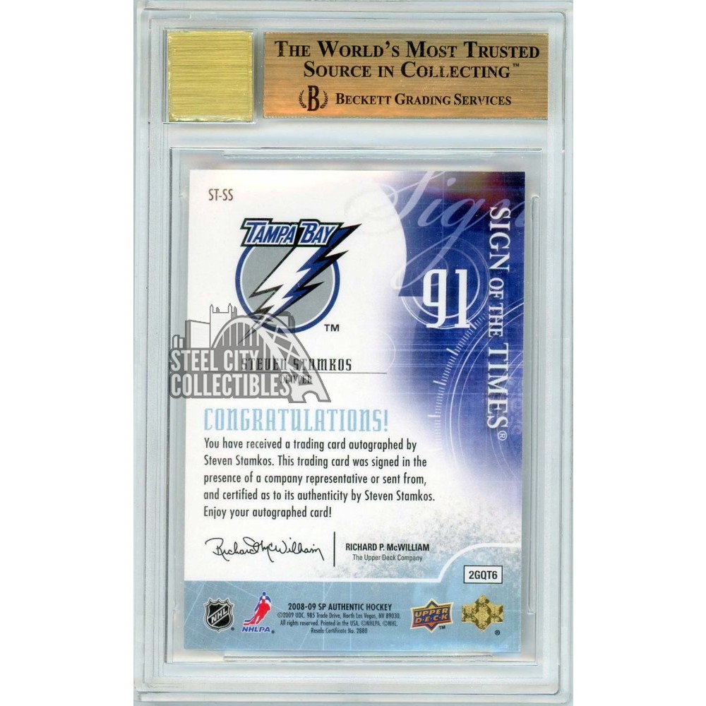 Steven Stamkos 2008-09 Upper Deck SP Authentic Sign of the Times