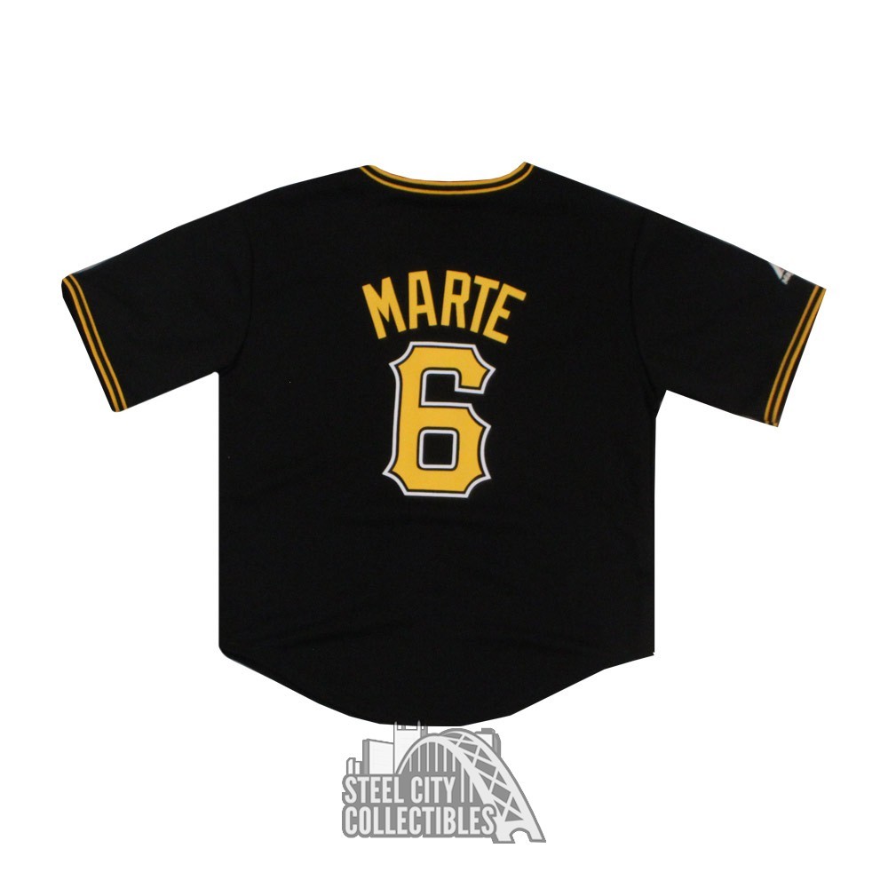 Starling Marte Pittsburgh Pirates Youth Majestic Black Baseball Jersey