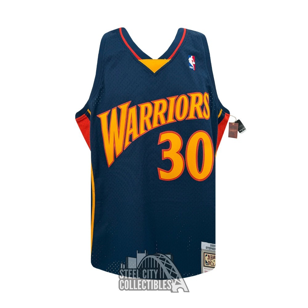 Stephen Curry Autographed Golden State Mitchell & Ness Basketball