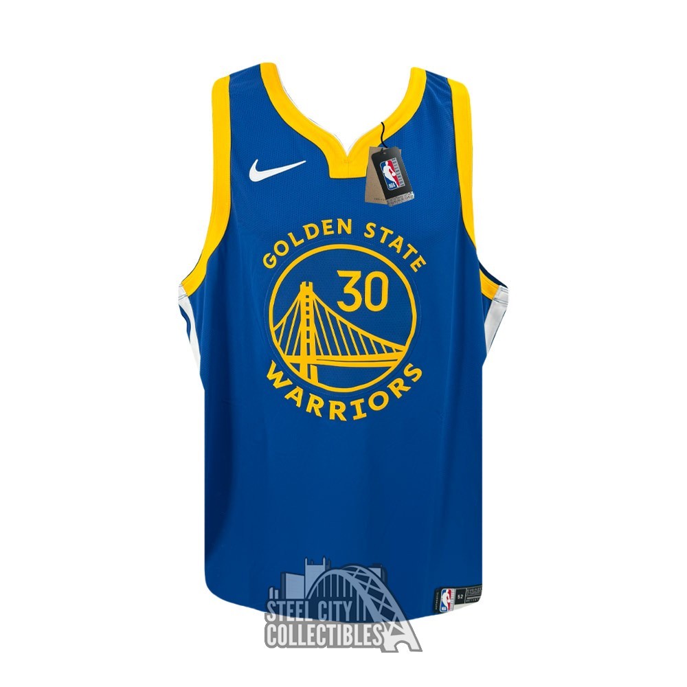 Stephen Curry Autographed Golden State Warriors Blue Authentic Nike Icon  Edition Basketball Jersey - BAS | Steel City Collectibles