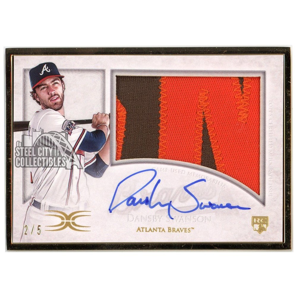 Dansby Swanson 2017 Topps Definitive Framed Game-Used Rookie Patch