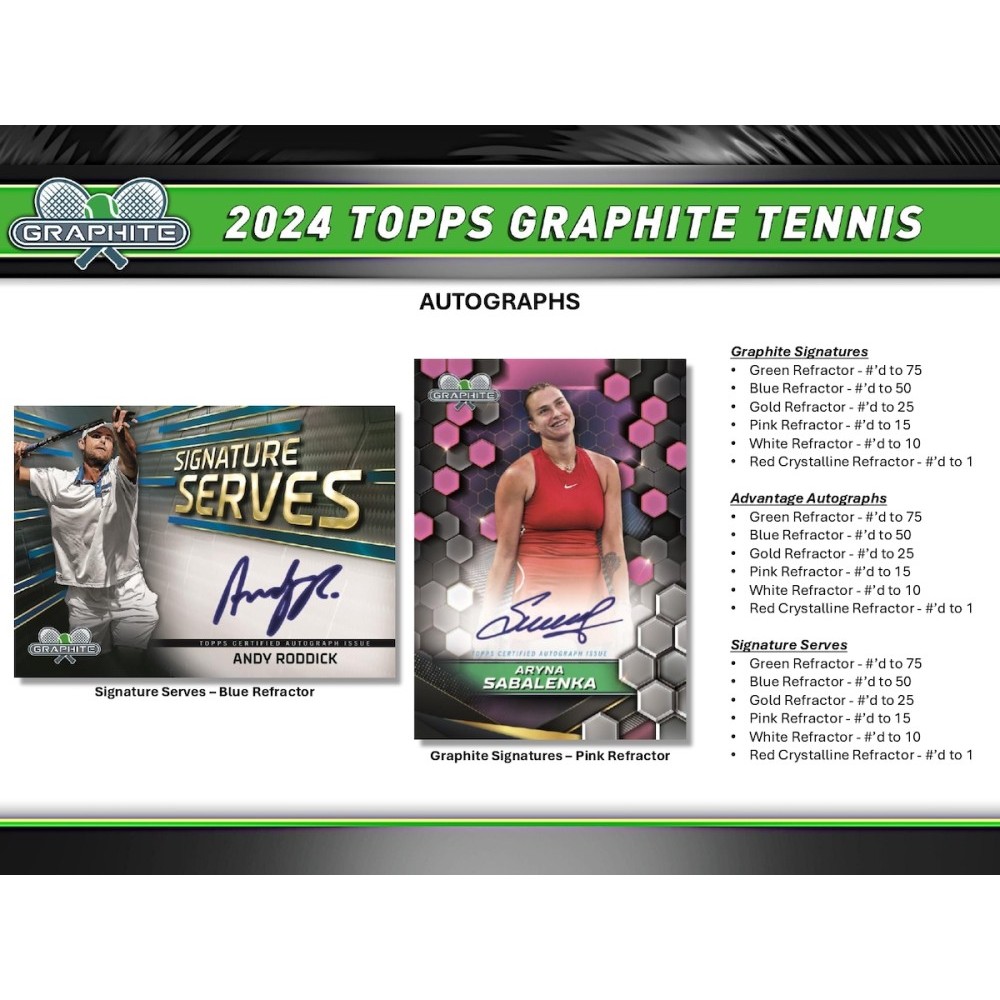 2024 Topps Graphite Tennis - Hobby Box