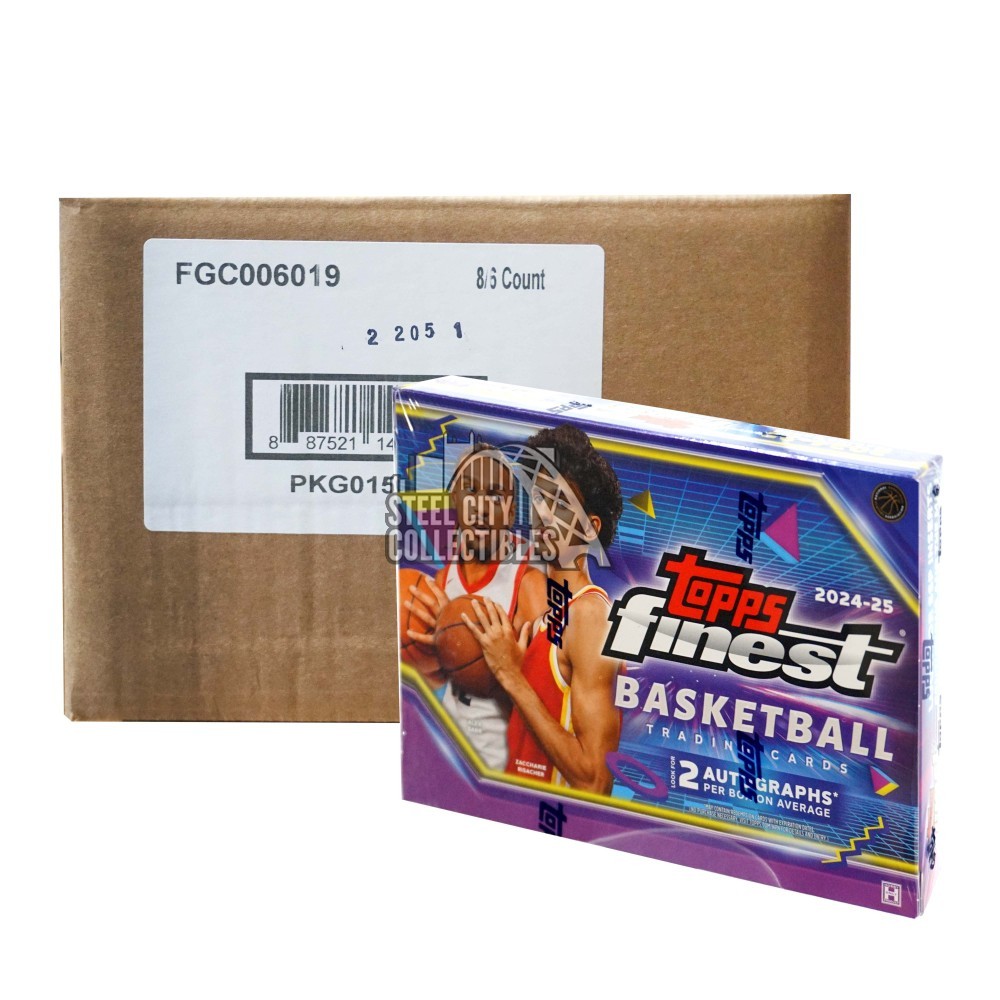 2024-25 Topps Finest Basketball Hobby 8-Box Case | Steel City