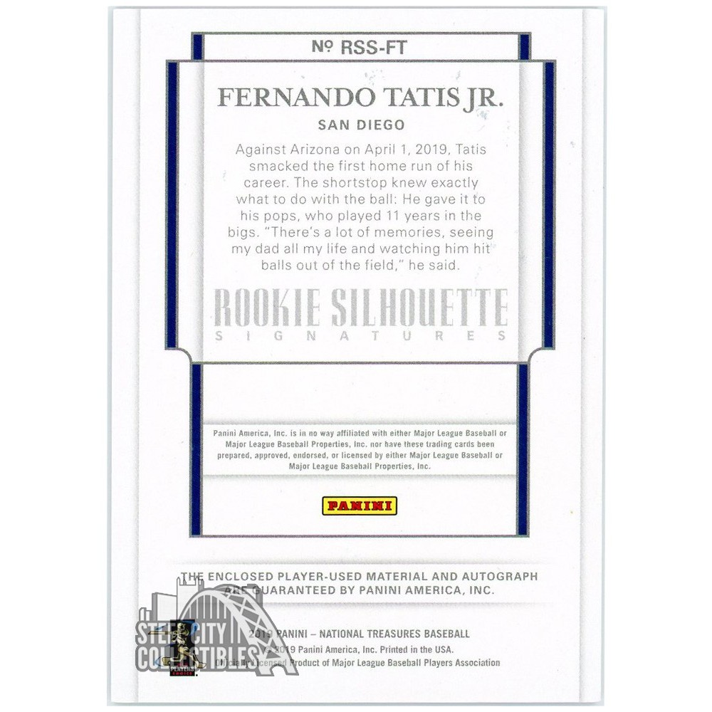 Fernando Tatis Jr 2019 Panini National Treasures Rookie Fernando Tatis Jr 2019 Panini National Treasures Rookie