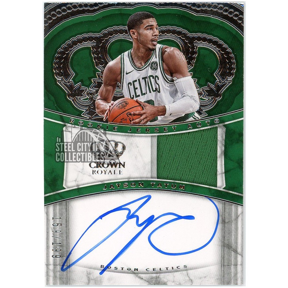 Jayson Tatum 2017-18 Panini Crown Royale Rookie Jersey Autograph 