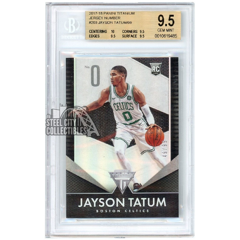 Jayson Tatum 2017-18 Chronicles Titanium Jersey Number