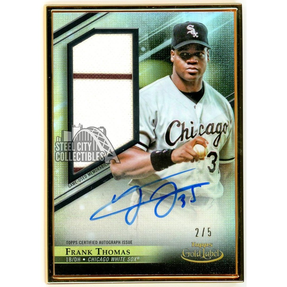 Frank Thomas 2021 Topps Gold Label Golden Greats Framed Dual Patch