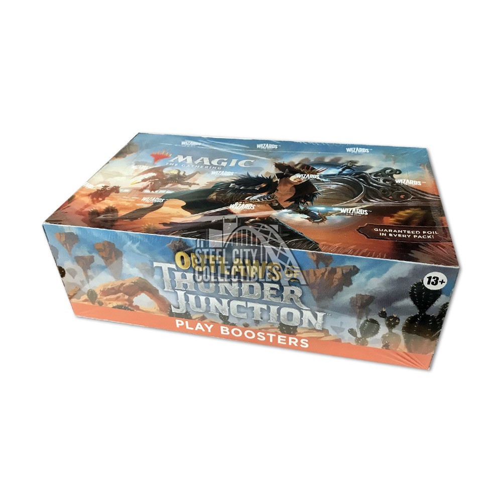 magic the gathering outlaws of thunder junction play booster box Amazon.com: Magic: The Gathering Outlaws of Thunder Junction Collector Booster  Box main image 0