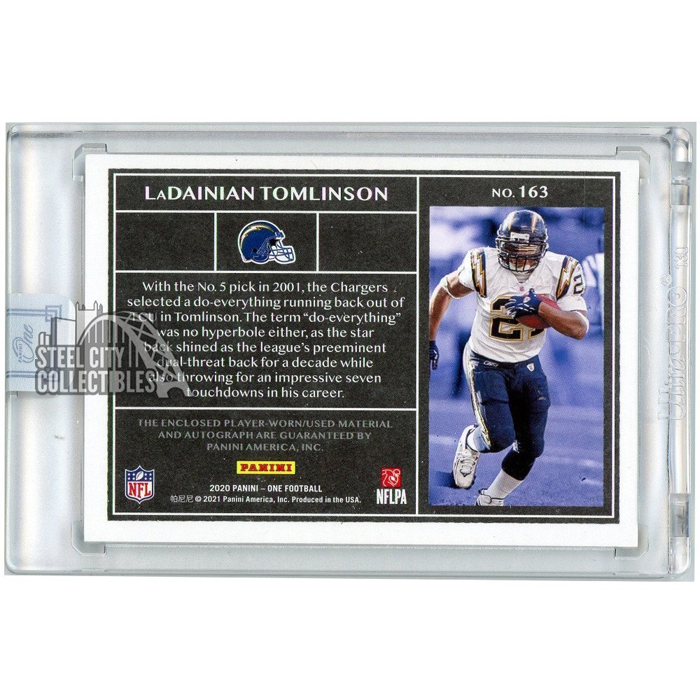 LaDainian Tomlinson 2020 Panini One Dual Patch Auto 4/8 | Steel