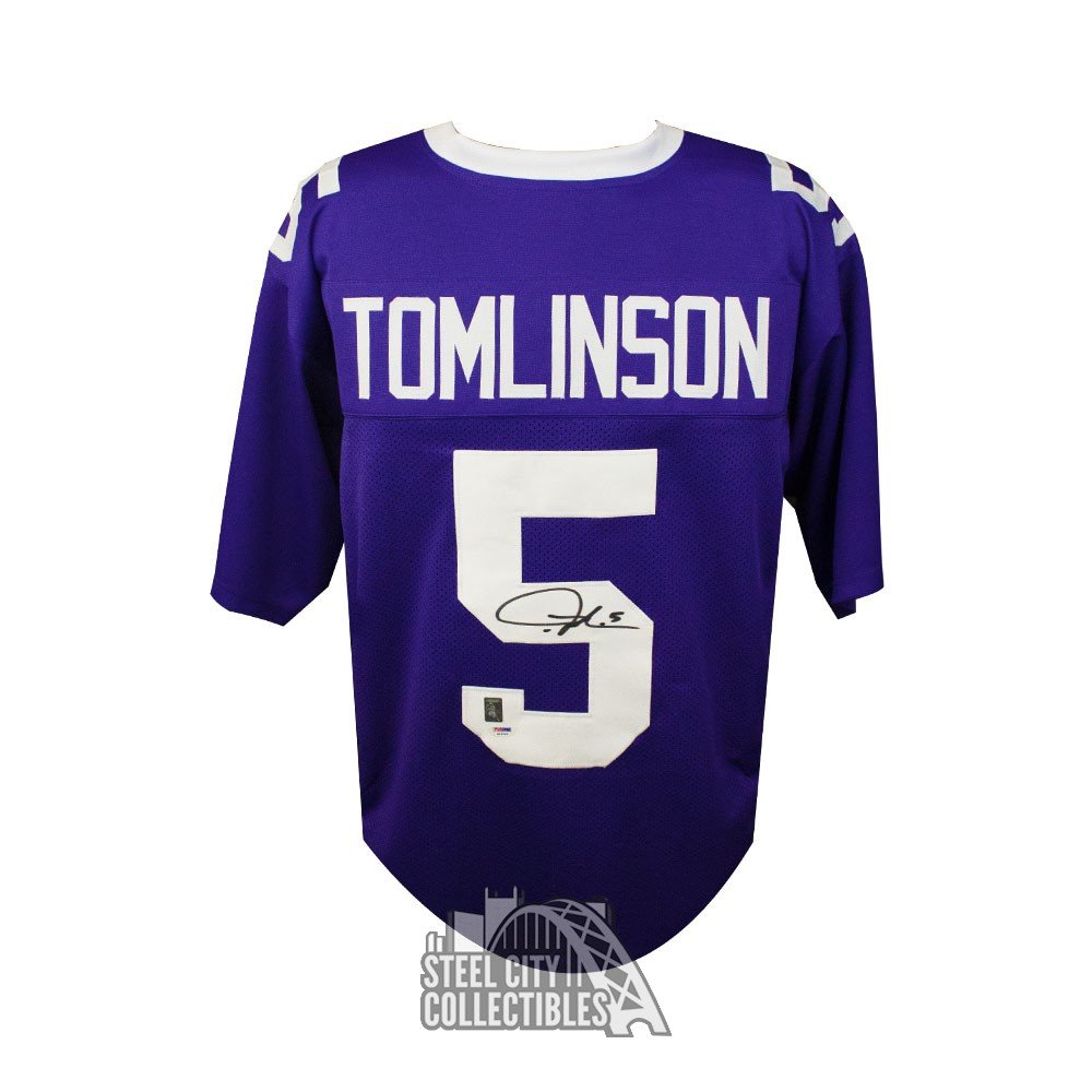 LaDainian Tomlinson Autographed TCU Custom Purple Football Jersey PSA