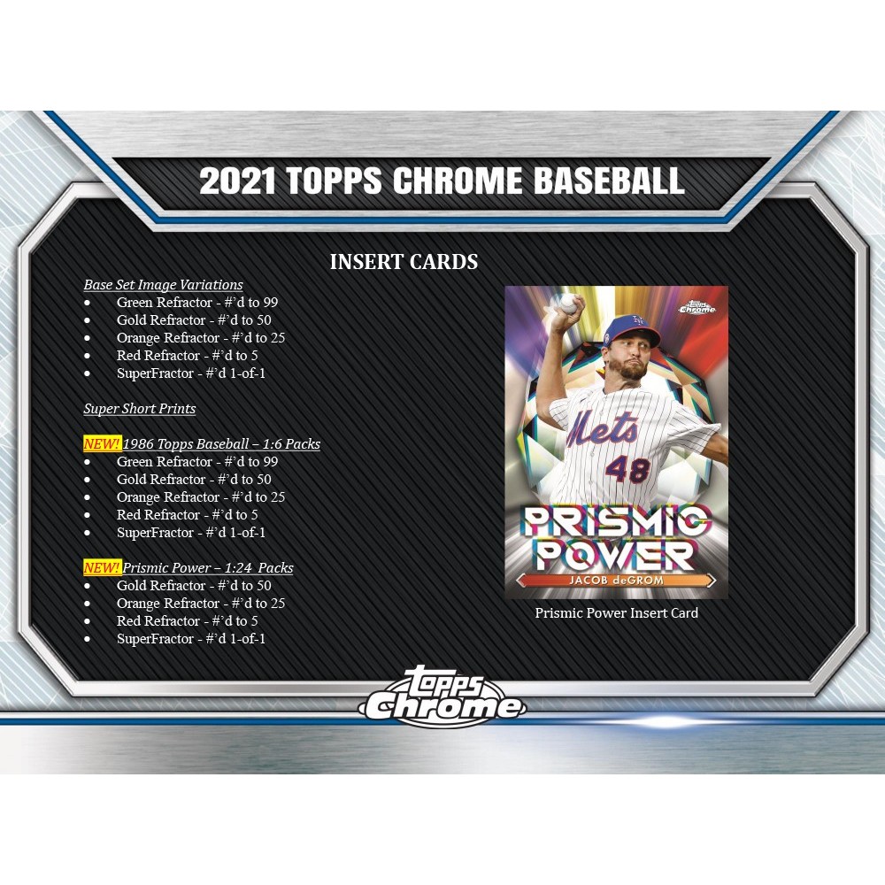 2021 Topps Chrome Baseball Hobby Box | Steel City Collectibles
