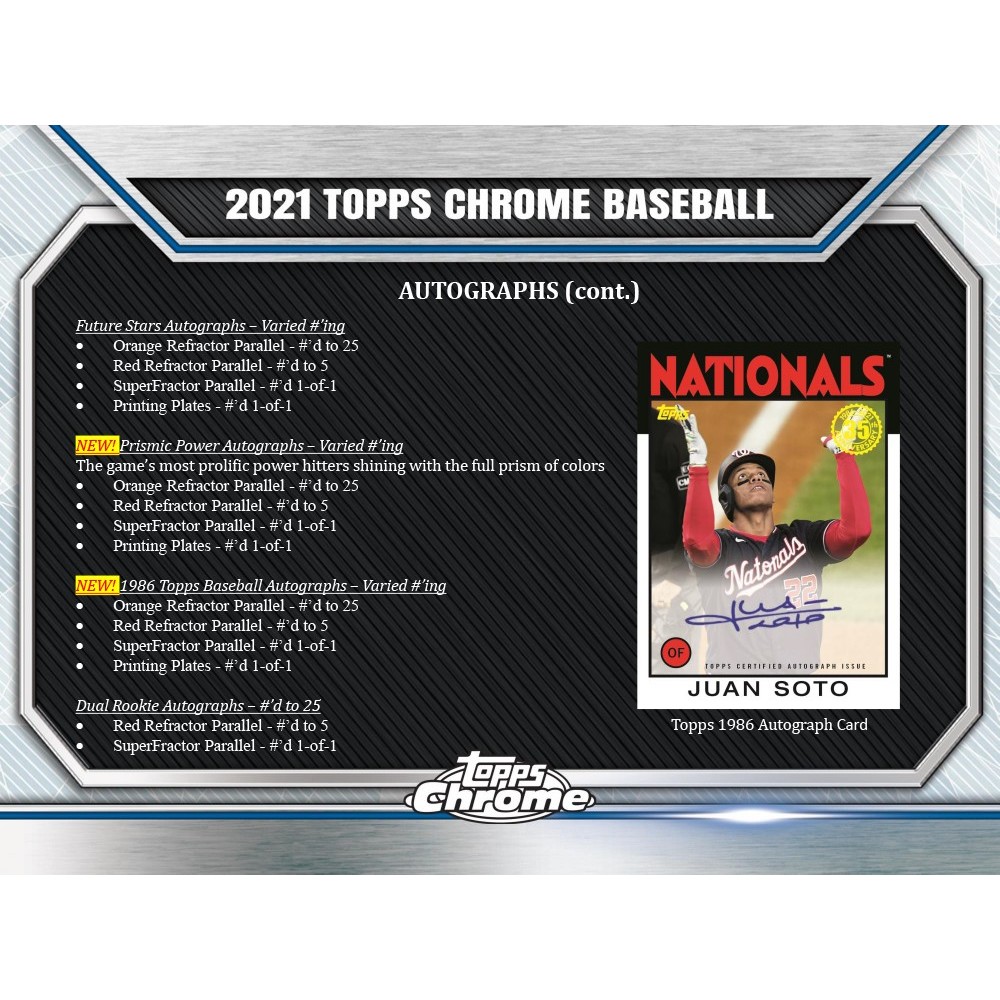 2021 Topps Chrome Baseball Hobby Box | Steel City Collectibles