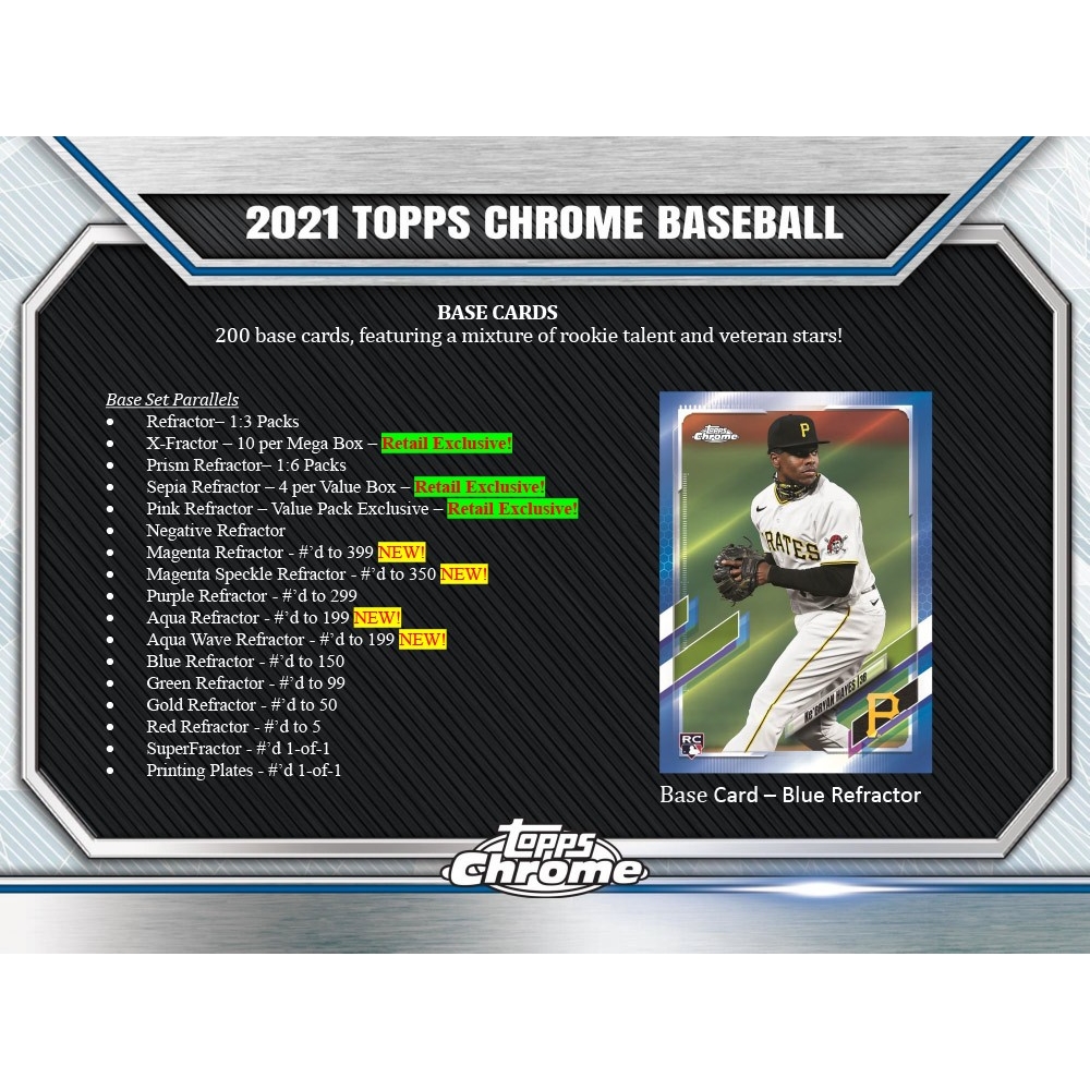 2021 Topps Chrome Baseball Blaster Box 