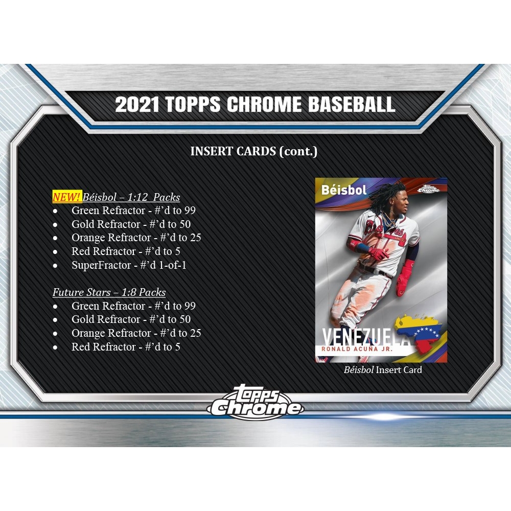 2021 Topps Chrome Baseball Hanger Box