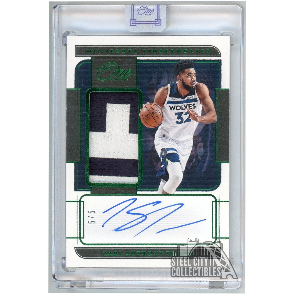 Karl-Anthony Towns 2021-22 Panini One And One Green Patch