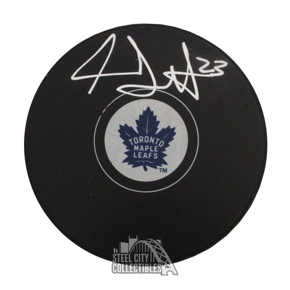 Travis Dermott Autographed Toronto Hockey Puck Fanatics Steel City