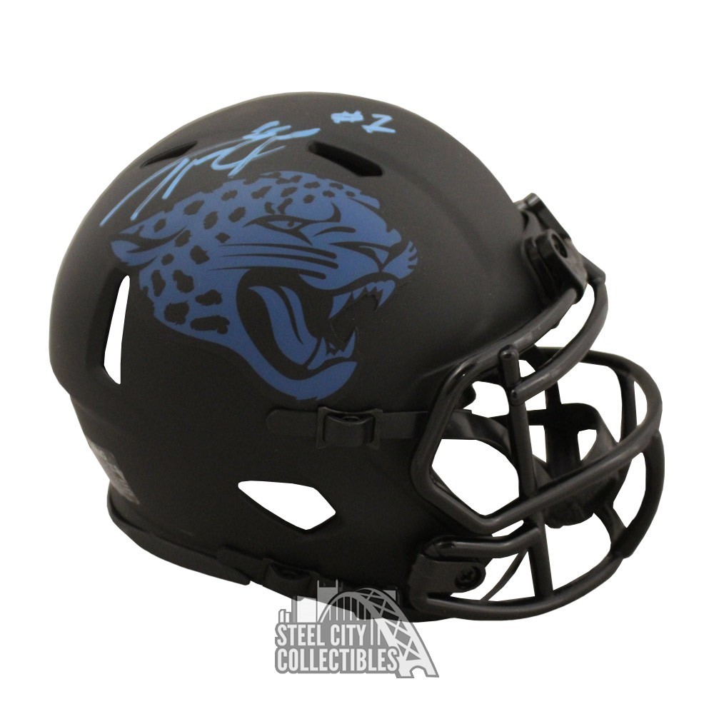 Travis Etienne Autographed Jacksonville Eclipse Mini Football Helmet