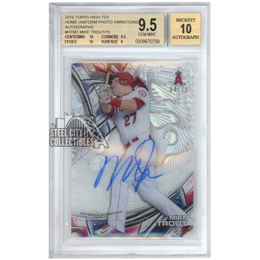 Mike trout マイク・トラウト 直筆サイン カード BGS9.5 mike trout 30枚限定 マイク・トラウト 直筆サイン サインカード