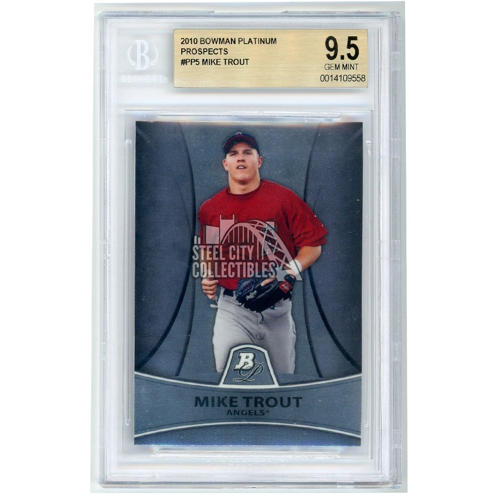 Mike Trout 2010 Bowman Platinum Prospects Rookie Card #PP5