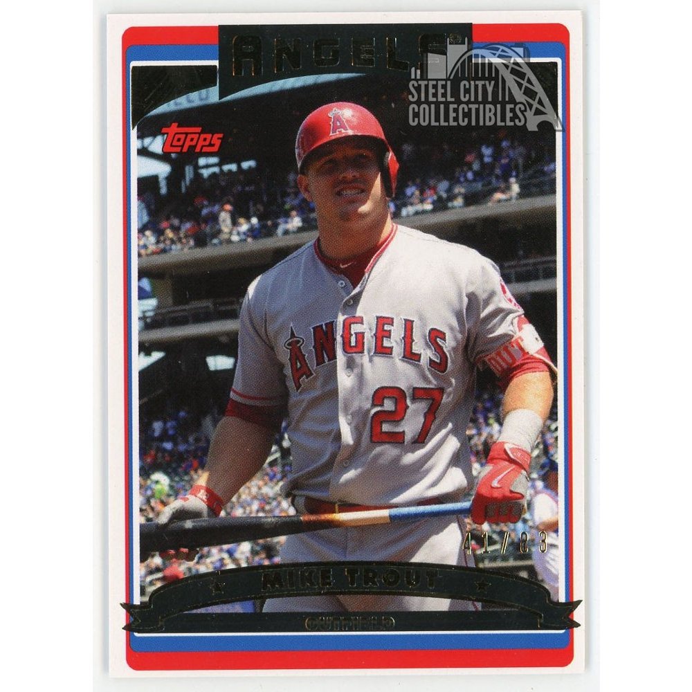 Mike Trout 2018 Topps Transcendent VIP Party Card 2006 Topps 41/83 MT