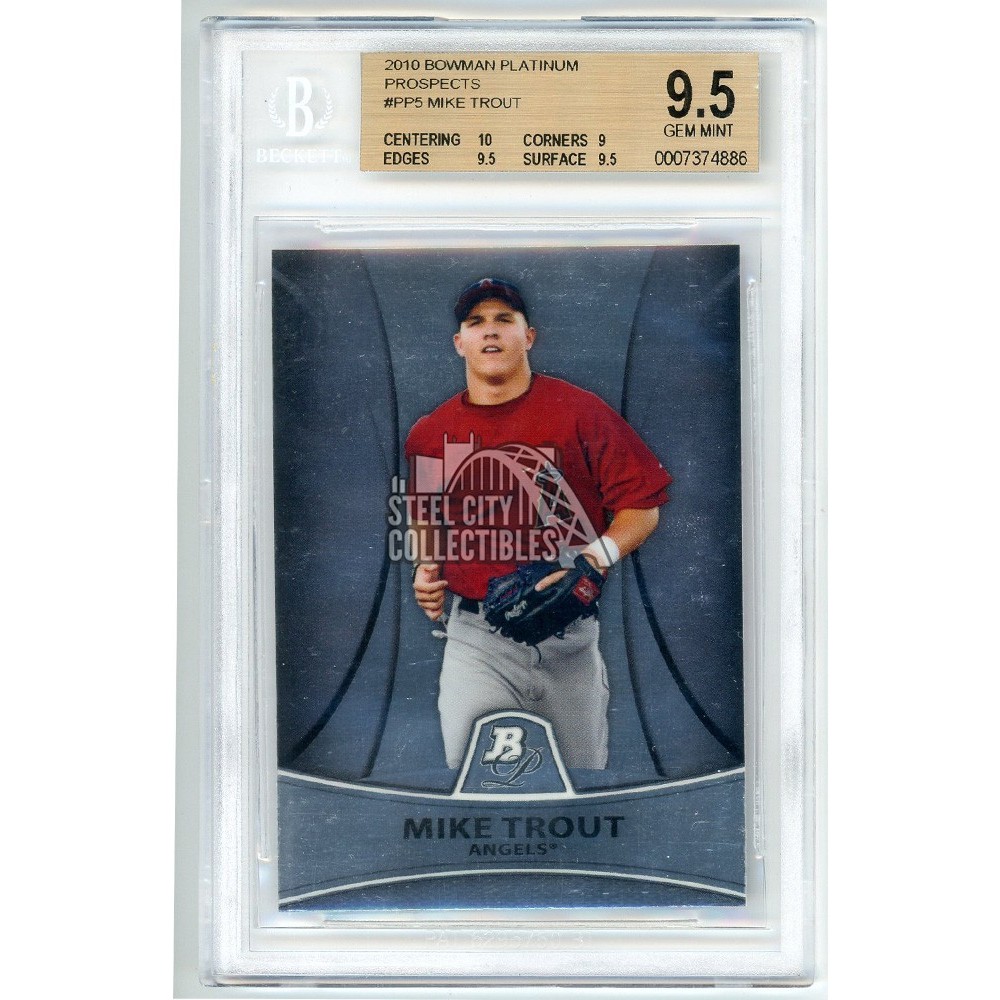 Mike trout マイク・トラウト 直筆サイン カード BGS9.5 Mike Trout 2012 Topps Update Gold Sparkle BGS 9.5