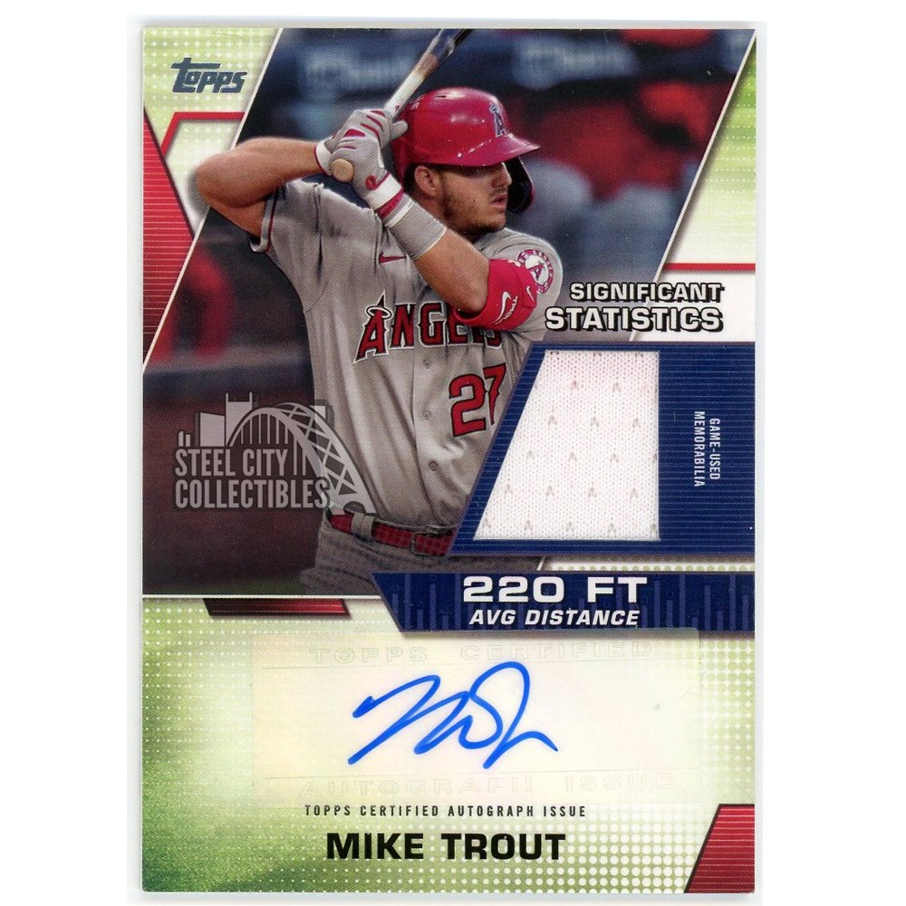 【限定販売】 2021 Trout Mike Topps Patch Red Statistics Significant その他