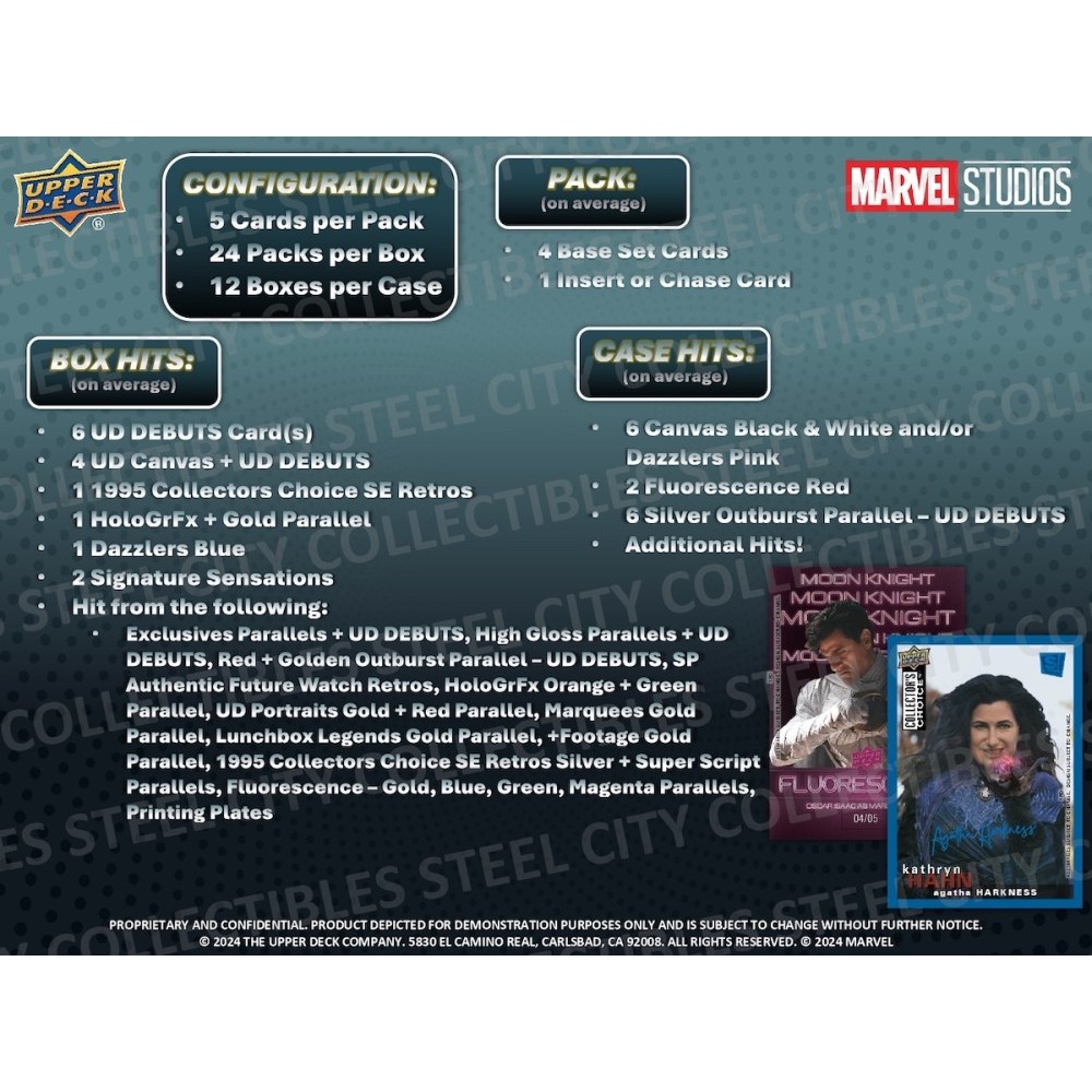 2024 Upper Deck Marvel Studios Disney+ Series 1 Hobby 6-Box