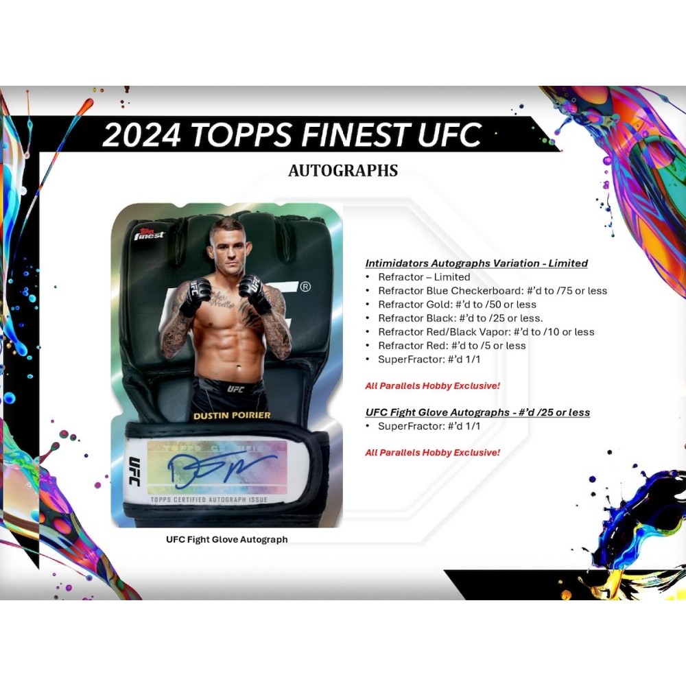 2024 Topps Finest UFC Hobby 8-Box Case | Steel City Collectibles