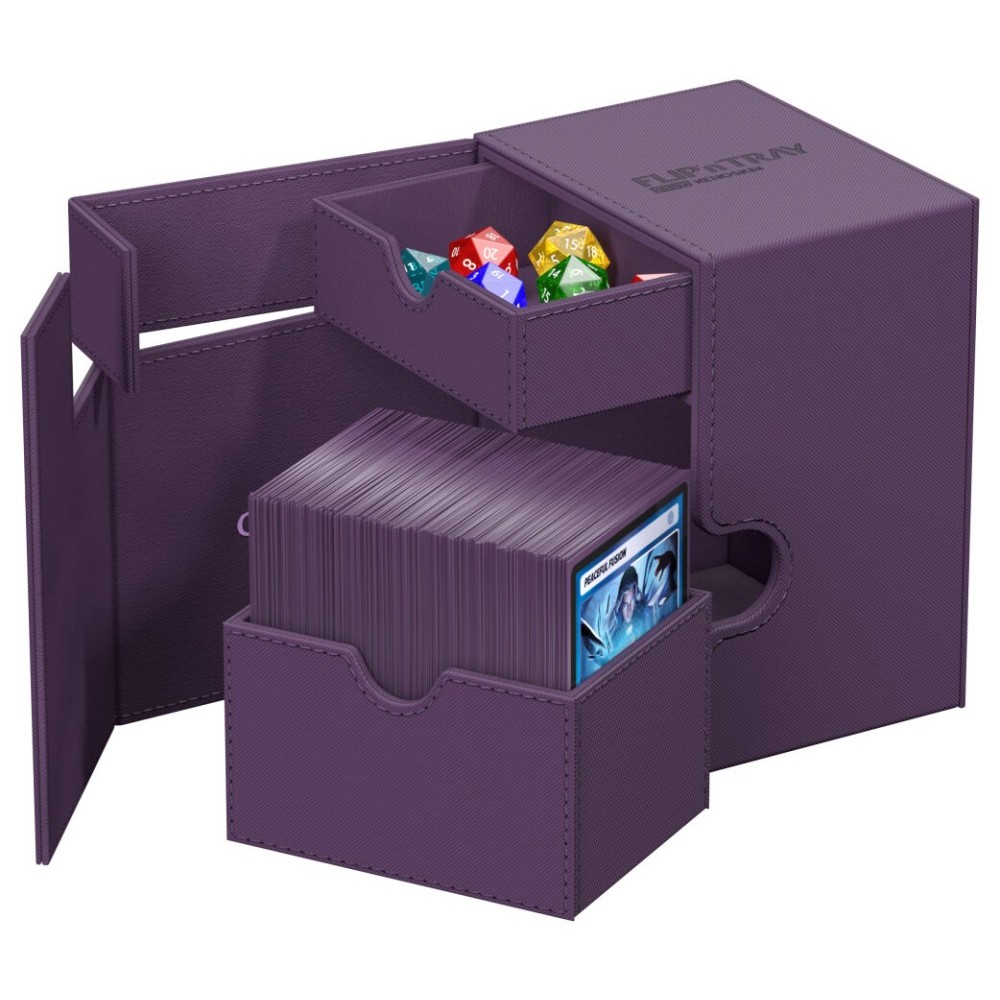 Ultimate Guard FlipnTray 133+ Monocolor - Purple Deck Box | Steel