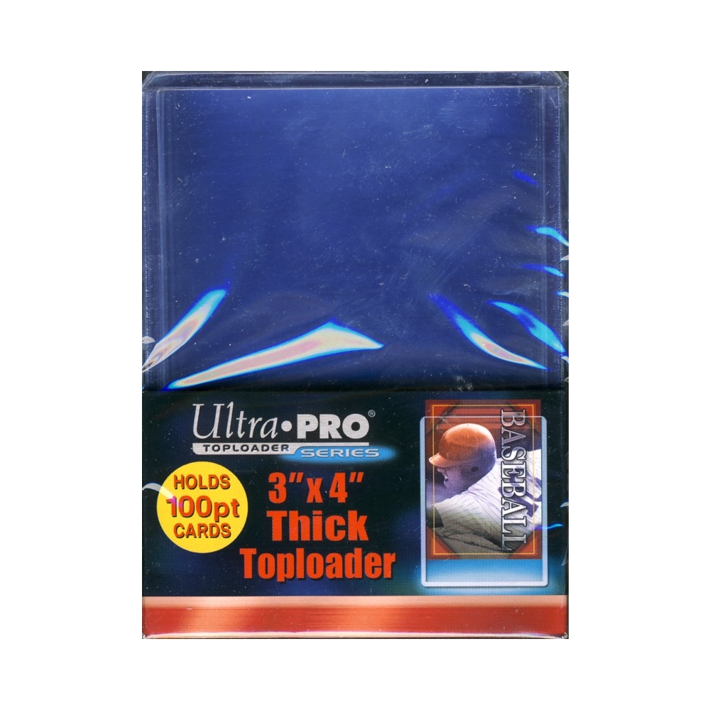 5 PACKS OF 25 3X4 ULTRA PRO SUPER THICK 100pt CARD TOPLOADERS
