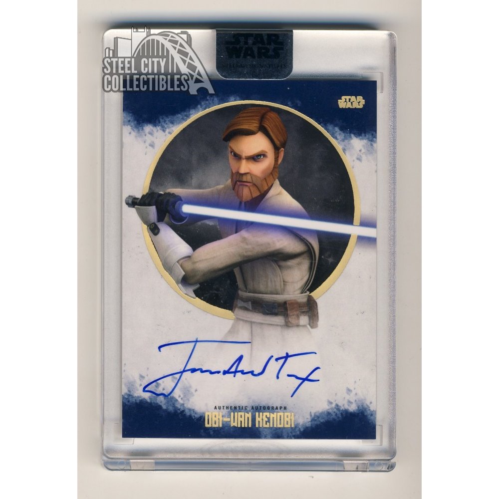James Arnold Taylor Obi Wan Kenobi 2017 Topps Star Wars Stellar Signatures Autograph Blue 20 25 Steel City Collectibles