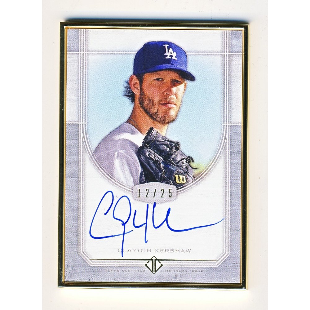 Clayton kershaw autograph baseball cheap