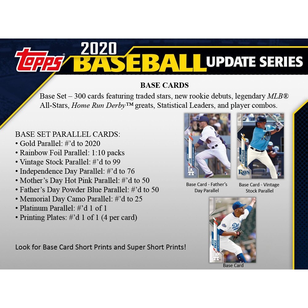 2020 Topps Update Baseball Blaster 40 Box Case Steel City