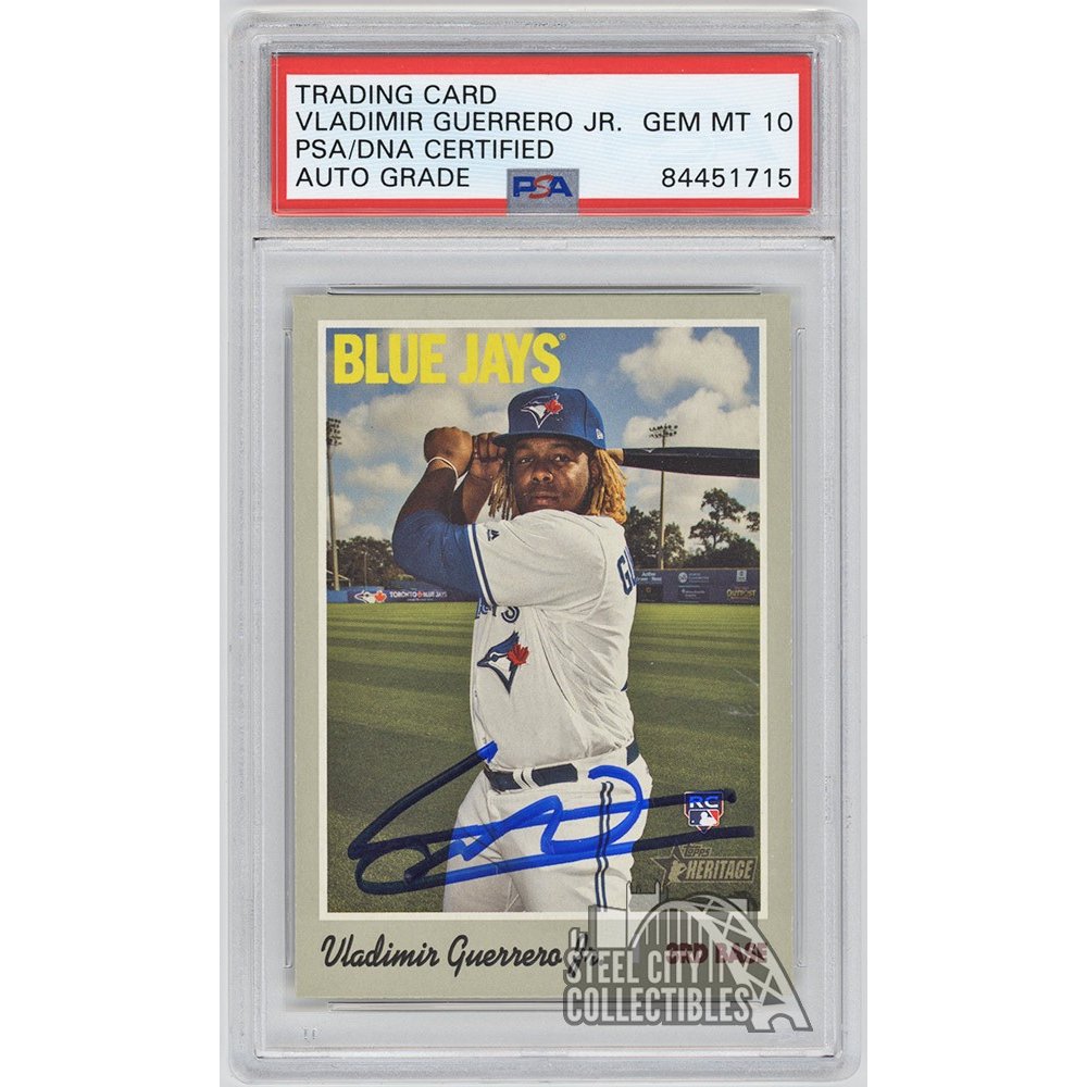 Vladimir Guerrero Jr 2019 Topps Heritage Autographed Rookie Card 504
