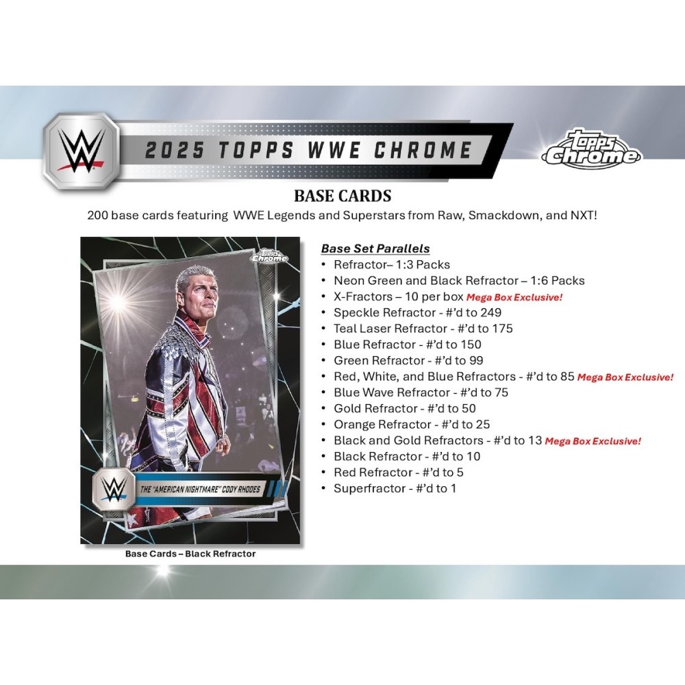 WWE BOXセット 2025 Topps WWE Wrestling Chrome Mega Box | Steel City