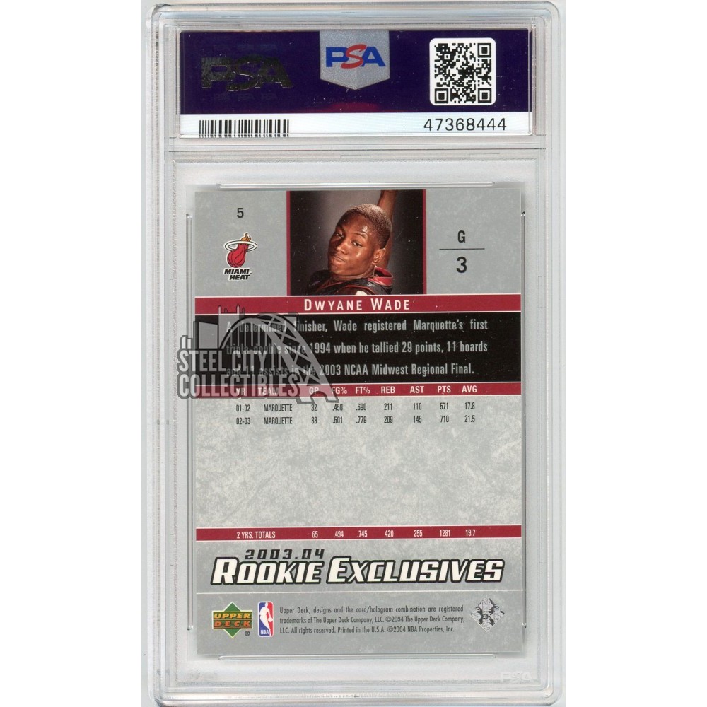 Dwyane Wade 2003-04 Upper Deck Rookie Exclusives Basketball Card