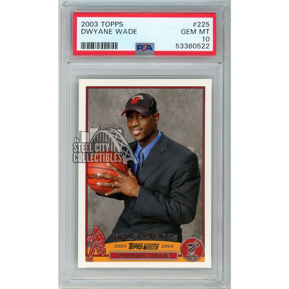 Dwyane Wade 2003-04 Topps Basketball Rookie Card #225 PSA 10