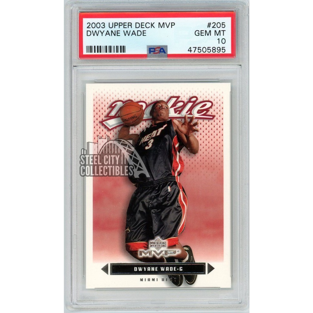 Dwyane Wade 2003-04 Upper Deck MVP Basketball Rookie Card #205 PSA