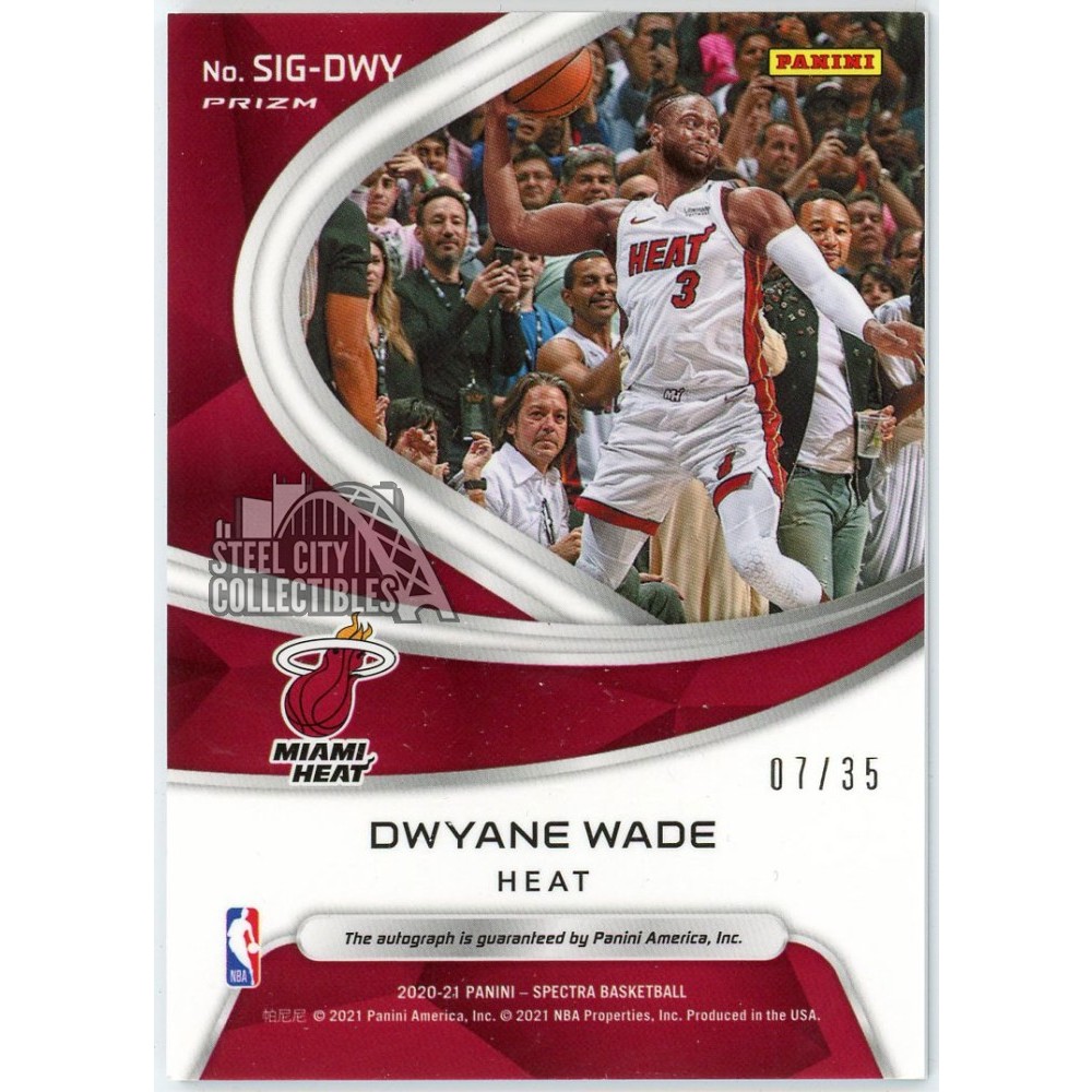 Dwyane Wade 2020-21 Panini Spectra Autograph Card #SIG-DWY 7/35